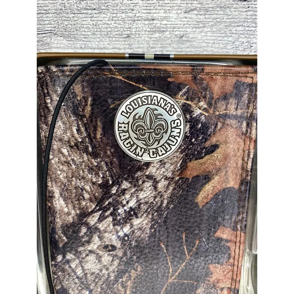 Louisiana Ragin Cajuns Genuine LEATHER Camouflage WALLET NCAA Logo NWT